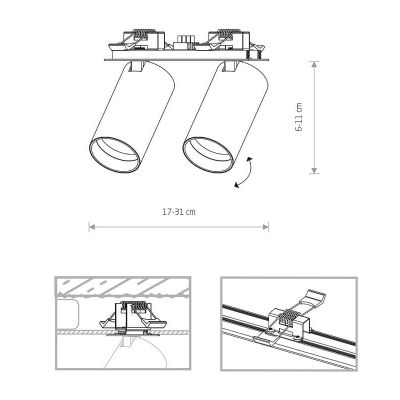 Спот Mono surface ІІ Черный, Черный (109732046) недорого
