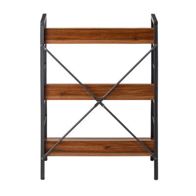 Стеллаж Stroke 3 Black, Walnut (26512901) дешево