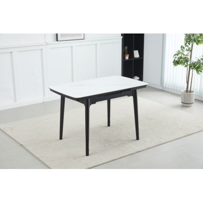 Стол Askold 120х80 Snow White Matt, Черный (1011489637) с доставкой