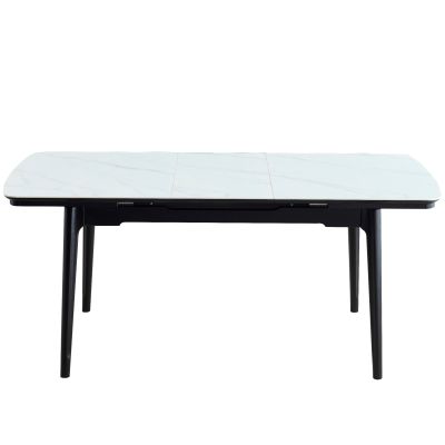 Стол Askold 140х80 Snow White Matt, Черный (1011489640)