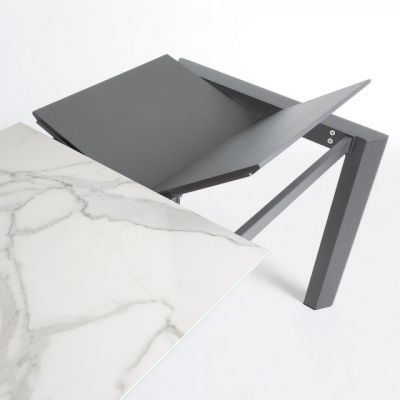 Обідній стіл ATTA Кераміка 120х80 Білий, Графіт (90935656) недорого