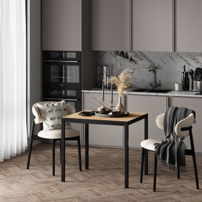 Стіл Brevity Loft Mini 67х67 ДСП Дуб крафт золотий, Чорний (931380276) дешево