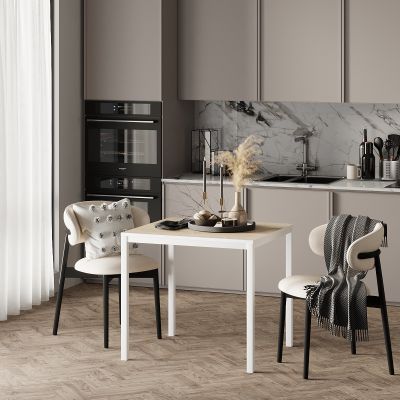 Стіл Brevity Loft Mini 67х67 ДСП Дуб Сонома, Білий (931380282) недорого