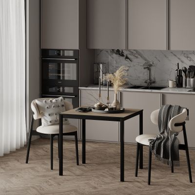 Стіл Brevity Loft Mini 67х67 ДСП Дуб вінтаж оксид, Чорний (931380278) недорого