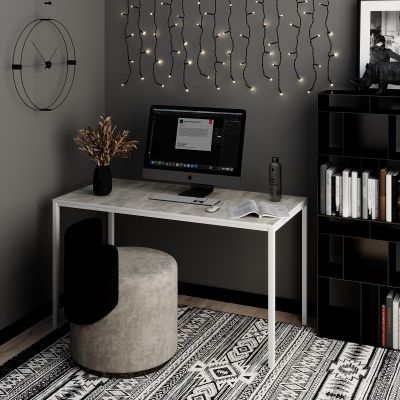Стіл Brevity Loft Standart 140х67 ДСП Ательє світлий, Білий (931380294) недорого