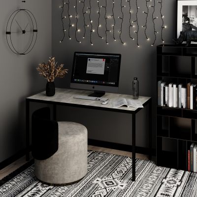 Стол Brevity Loft Standart 140х67 ДСП Ателье светлый, Черный (931380293) недорого