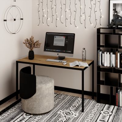 Стол Brevity Loft Standart 140х67 ДСП Дуб крафт золотой, Черный (931380290) недорого