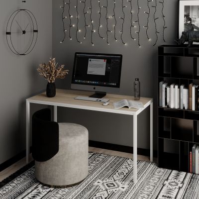 Стол Brevity Loft Standart 140х67 ДСП Дуб Сонома, Белый (931380296) недорого