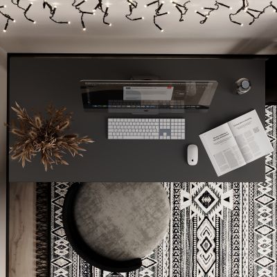 Стол Brevity Loft Standart 140х67 ДСП Графит, Черный (931380291) недорого