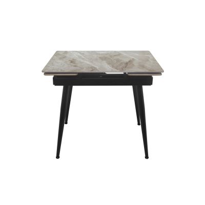 Стол Connor 90х75 Italy grey Glossy, Черный (1011489647) дешево