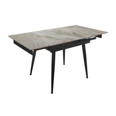 Стол Connor 90х75 Italy grey Glossy, Черный (1011489647) недорого