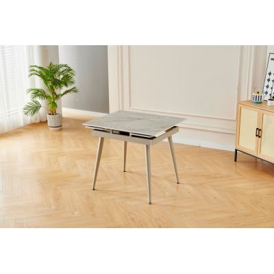 Стол Connor 90х75 Shks Beige Glossy, Сахара (1011489649) дешево
