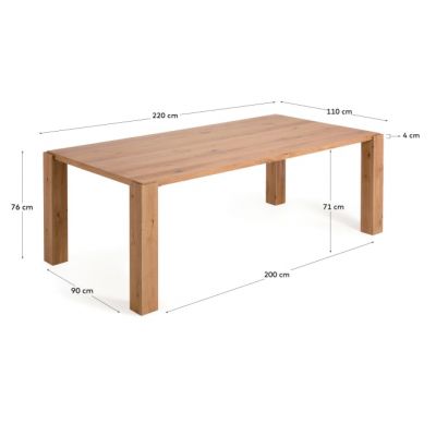 Стол DEYANIRA 220х110 Дуб (90916445) дешево