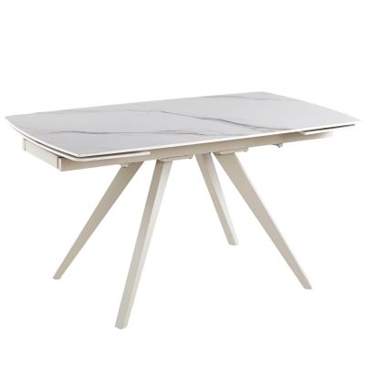 Стол Galen 145х85 White Golden Glossy, Сахара (1011489658)