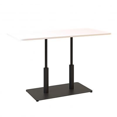 Стол Ibiza Soft Double light 120х70 h-75 Черный, Белый ЛДСП (611306996)