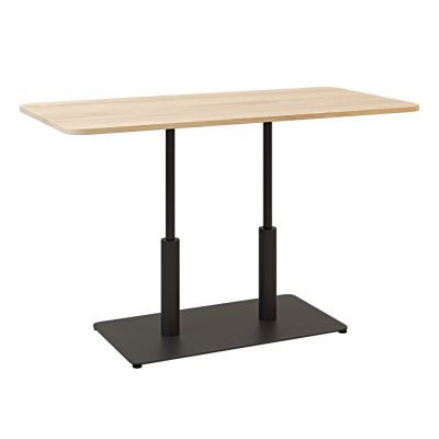 Стол Ibiza Soft Double light 120х70 h-75 Черный, Дуб ЛДСП (611307045)