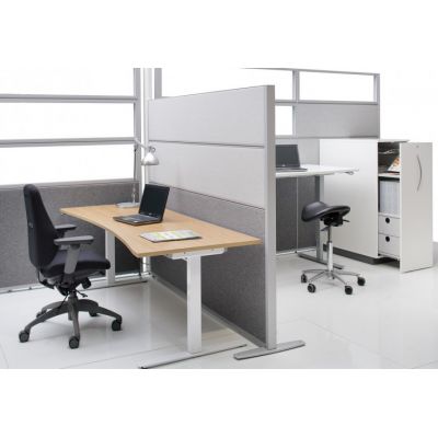 Стол Linak DL19 160х80 Дуб светлый, Серый (55607240) недорого