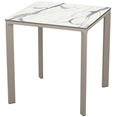 Стол Meet 80х80 white marble, taupe (1691270897)