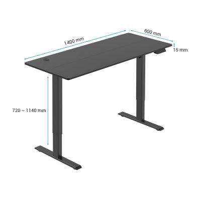Стол OfficePro ODE670B 140x60 Black (1311154718) с доставкой