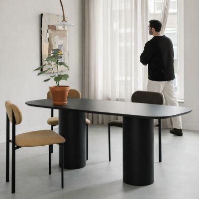 Стол Plavo Oval Oak 180x100 Черный (861488781) дешево