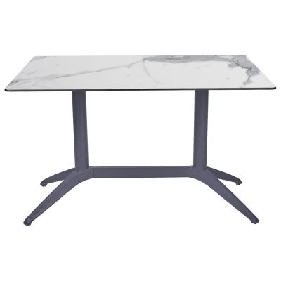 Стол Quatro Duo Fix 120х80 white marble, anthracite (1691271618)