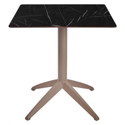 Обідній стіл Quatro Fix 80х80 black marble, taupe (1691271327)