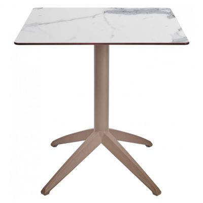 Обідній стіл Quatro Fix 80х80 white marble, taupe (1691271321)