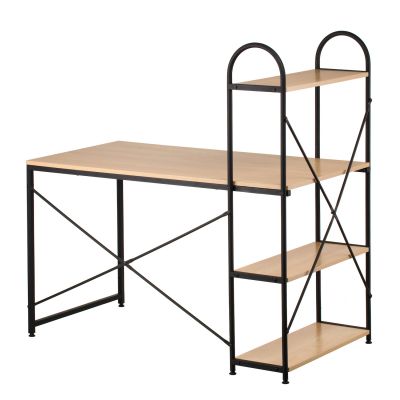 Стол с стеллажом Celean 120x60 Black, Beige (26512413) недорого