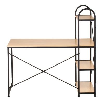 Стол с стеллажом Celean 120x60 Black, Beige (26512413) с доставкой