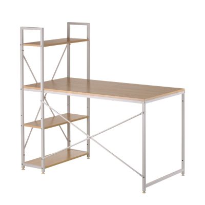 Стол с стеллажом Cross 120x60 White, Beige (26512416) с доставкой