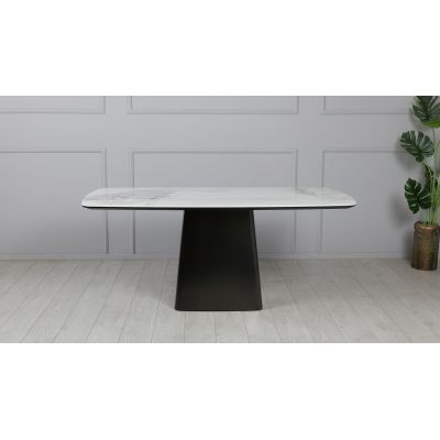 Стіл Титан 180x90 Білий глянець, Графіт (731488498) с доставкой