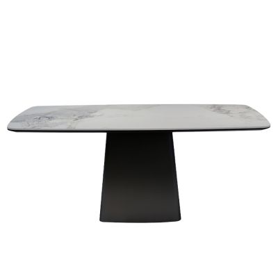 Стіл Титан 180x90 Білий глянець, Графіт (731488498) недорого
