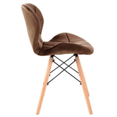 Стул HATTA Astra Velvet Wood Темно-коричневый (44527598) дешево
