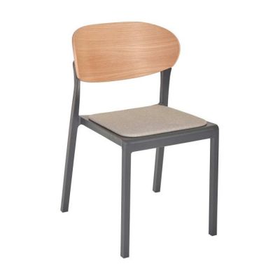 Стул Bake Wood с подушкой anthracite (1691270789)