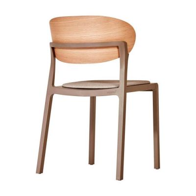 Стілець Bake Wood з подушкою taupe (1691270787) дешево