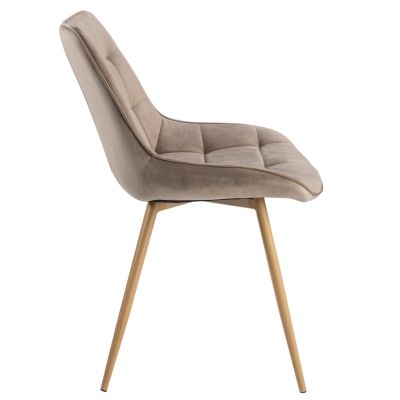 Стілець N-45 fabric Капучино-вельвет, Дуб (231471165) с доставкой