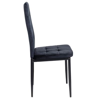 Стул N-66-2 fabric Черный-вельвет (23724252) с доставкой