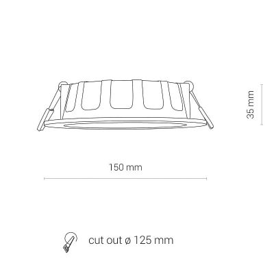 Точечный светильник CL KOS LED 10W 4000K Белый (109731801) недорого