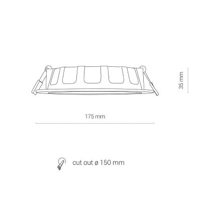 Точечный светильник CL KOS LED 16W 4000K Белый (109731803) недорого