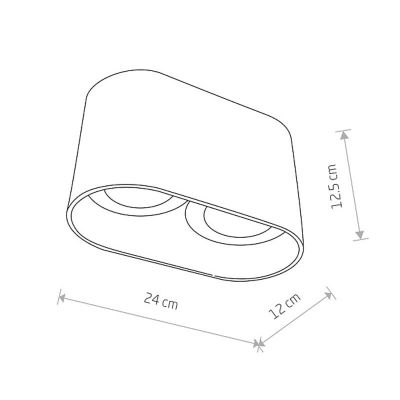 Точечный светильник Oval Белый (109731871) недорого