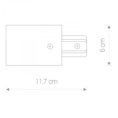 Токоввід Profile recessed power end cap IP20 Чорний (109985044) недорого