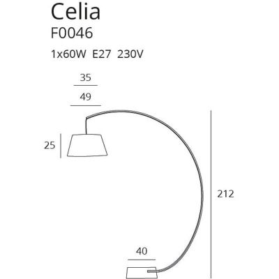 Торшер CELIA Black (118865693) недорого