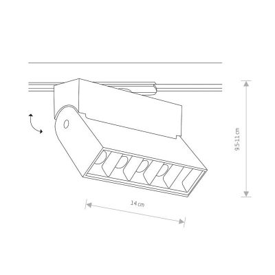Трековый светильник Focus LED 4000K Черный (109732259) недорого