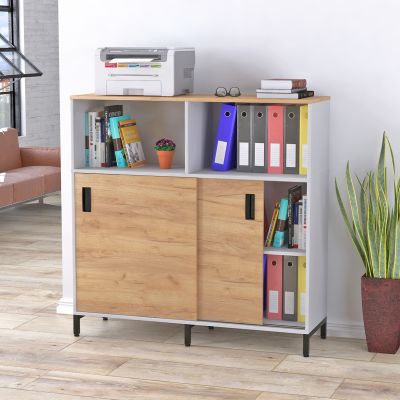 Тумба LS-120x120 Белый, Дуб Крафт золотой (591460296) недорого