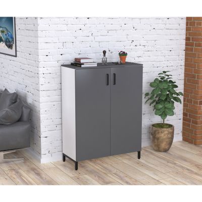 Тумба LT-90x120 Белый, Антрацит (59732154) недорого