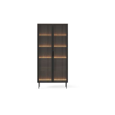 Вітрина висока Lumi 2D2S/91 з підсвічуванням Дуб дунін (1321485389) недорого