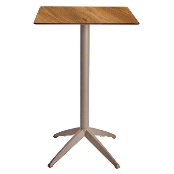 Барний стіл Quatro High Fix 60х60 dark oak, taupe (1691271371) недорого