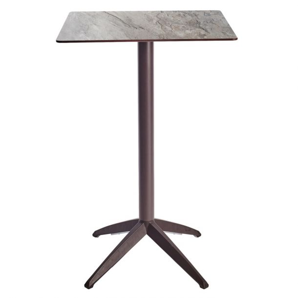 Барний стіл Quatro High Fix 60х60 stone, moka (1691271391) недорого