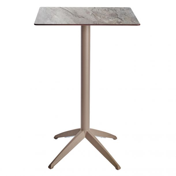 Барний стіл Quatro High Fix 60х60 stone, taupe (1691271375) недорого