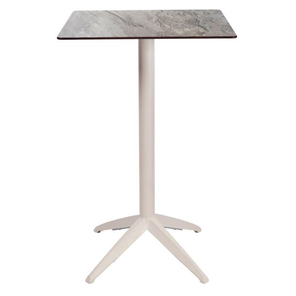 Барный стол Quatro High Fix 70х70 stone, white (1691271491) недорого